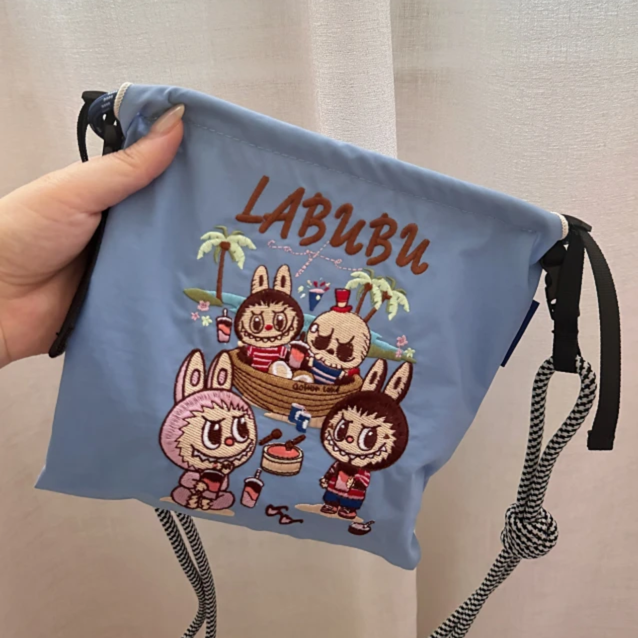 Embroidery Labubu Shoulder Bag Size S