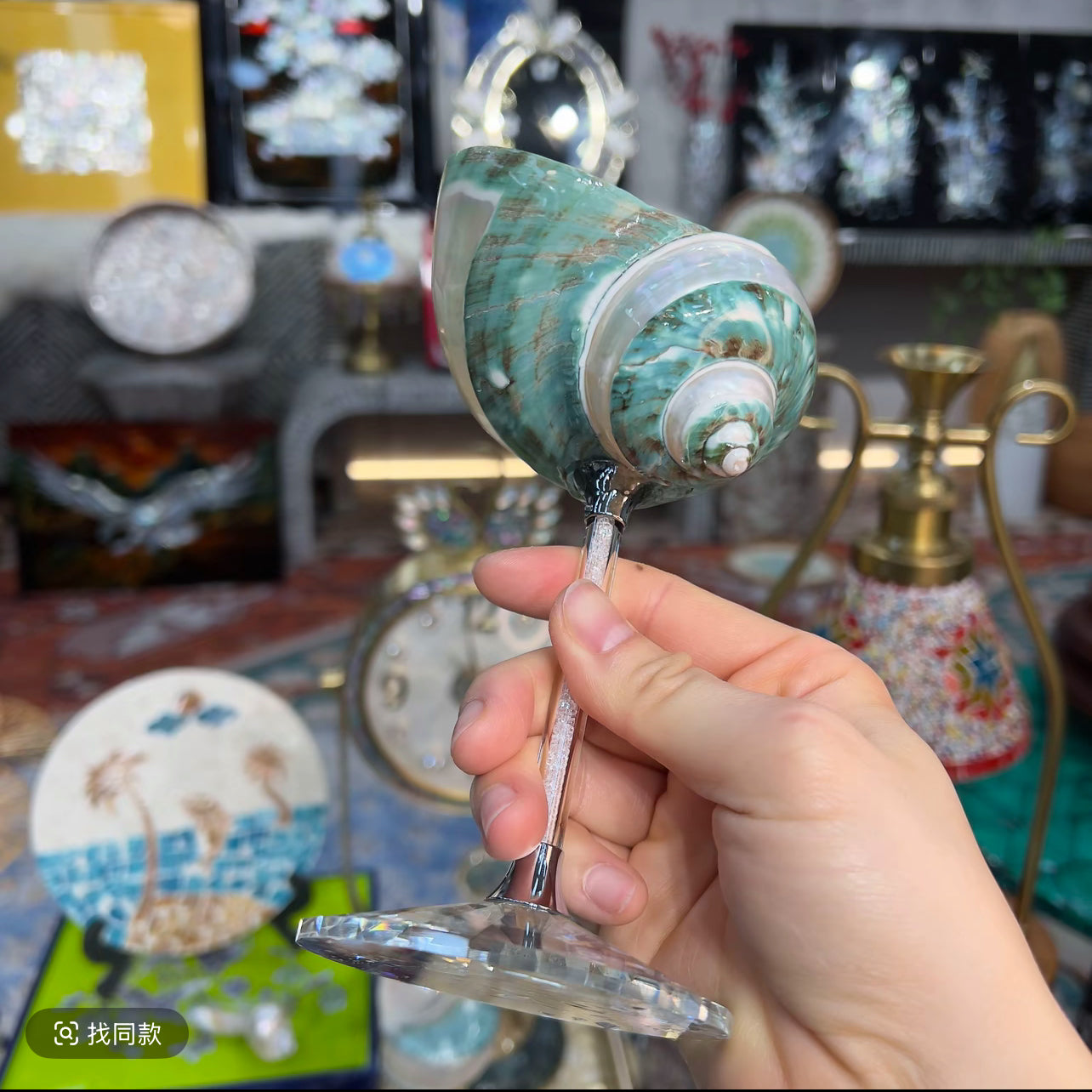 Handmade Conch Goblet for Decoration