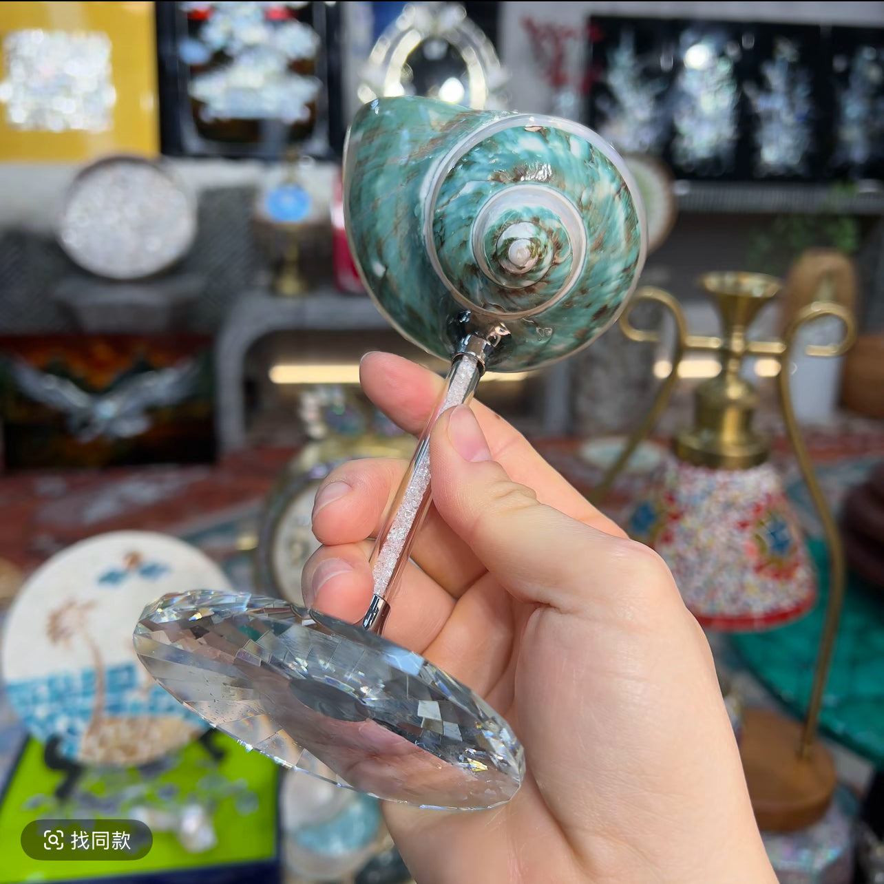 Handmade Conch Goblet for Decoration