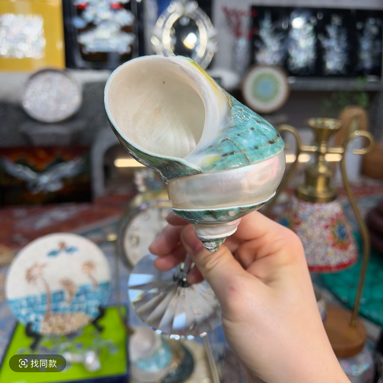 Handmade Conch Goblet for Decoration