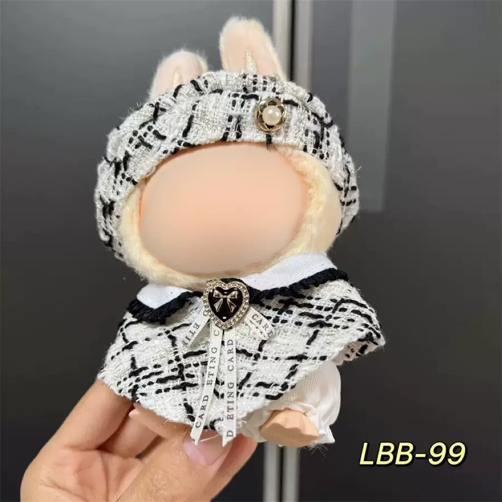 For 17cm Labubu Clothes Fashion Designer Outfits
