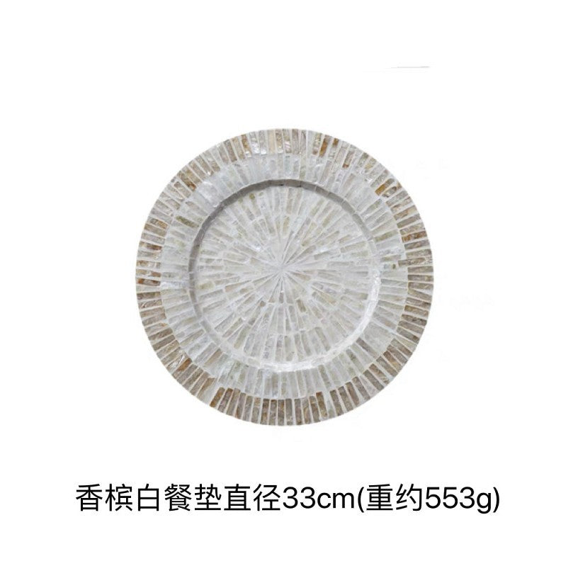 Handmade Natural Pearl Shell Hot Pad Colorful Design
