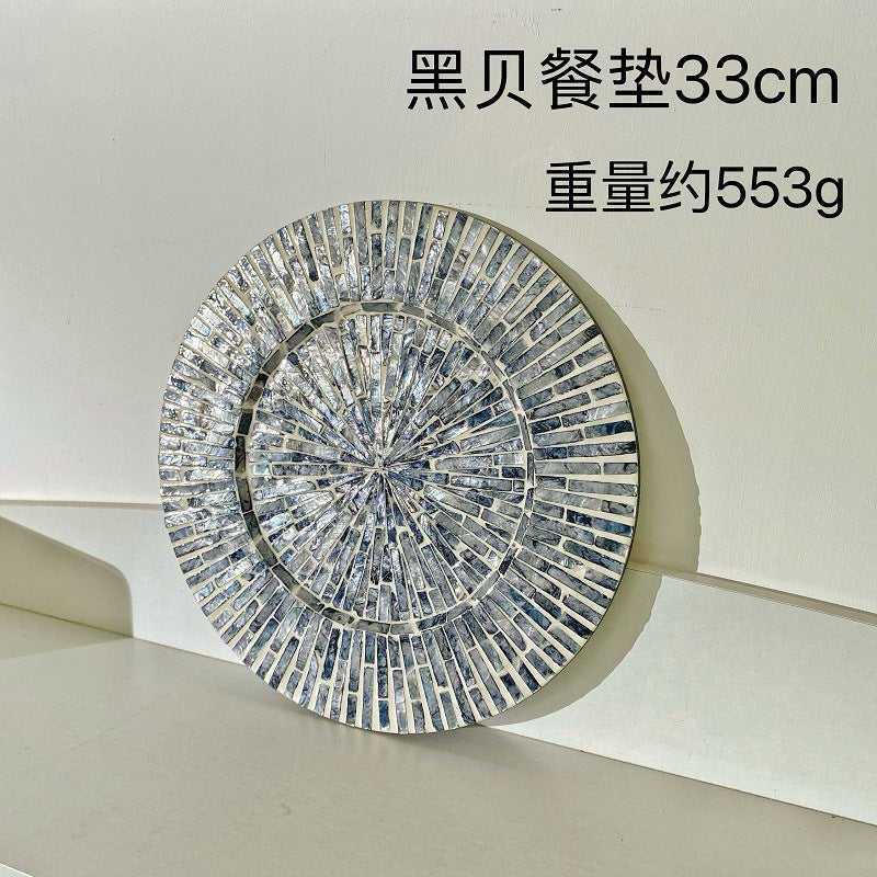 Handmade Natural Pearl Shell Hot Pad Colorful Design