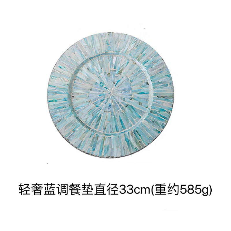 Handmade Natural Pearl Shell Hot Pad Colorful Design