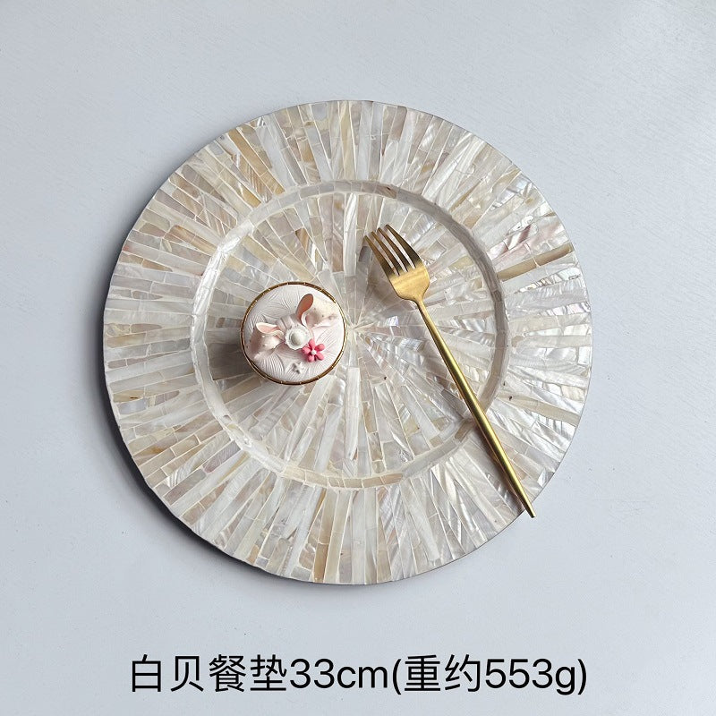 Handmade Natural Pearl Shell Hot Pad Colorful Design