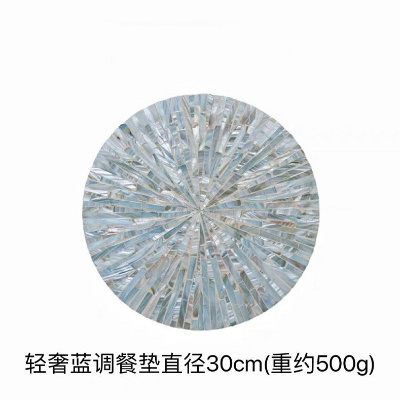 Handmade Natural Pearl Shell Hot Pad Colorful Design