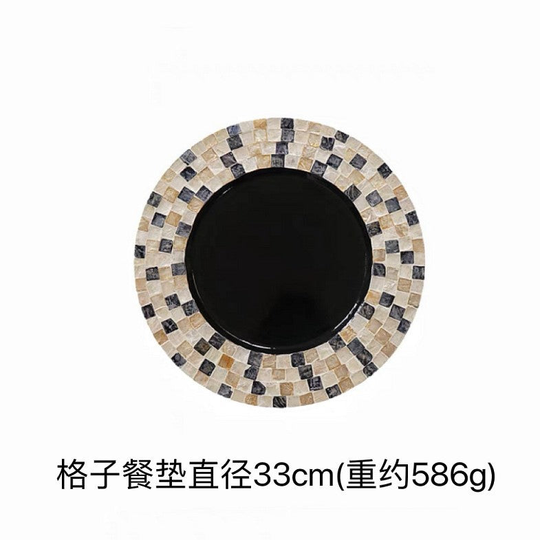 Handmade Natural Pearl Shell Hot Pad Colorful Design