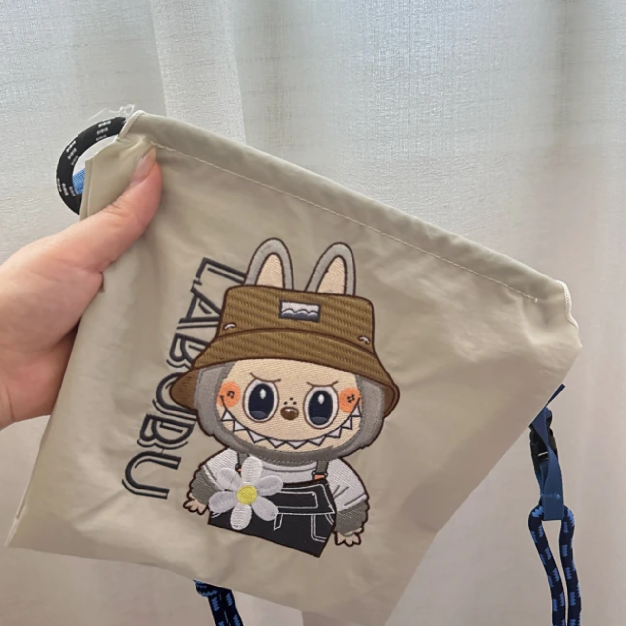 Embroidery Labubu Shoulder Bag Size S