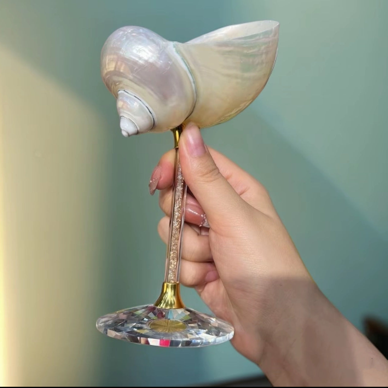 Handmade Conch Goblet for Decoration
