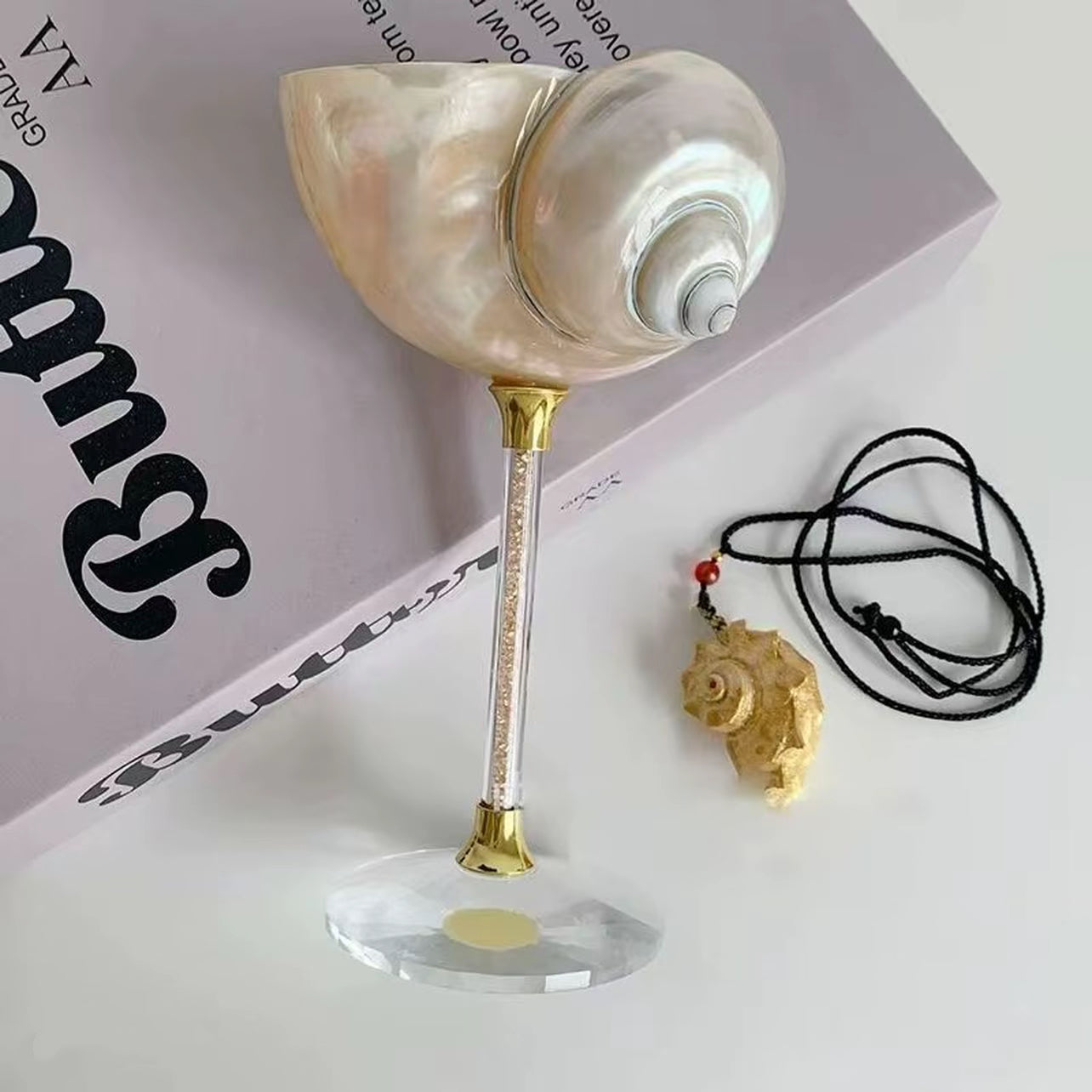 Handmade Conch Goblet for Decoration